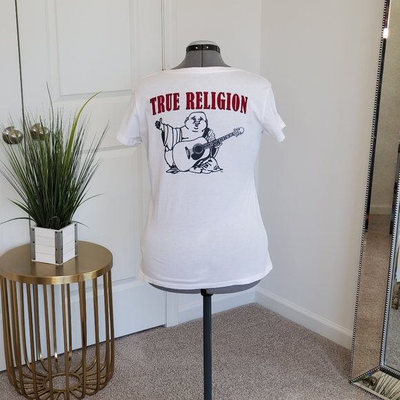 True Religion Buddha Logo V Tee XL White - Picture 3 of 7